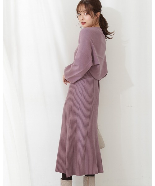 PROPORTION BODY DRESSING（プロポーションボディドレッシング）の「ボレロ付ニットワンピース / 1211240010（ワンピース・レディース・ダークグレー/ピンク/ブルー・MEDIUM/SMALL/P/S）」の11枚目の写真