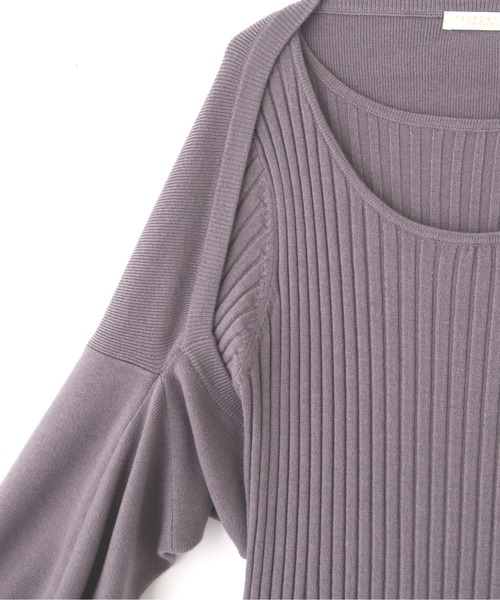 PROPORTION BODY DRESSING（プロポーションボディドレッシング）の「ボレロ付ニットワンピース / 1211240010（ワンピース・レディース・ダークグレー/ピンク/ブルー・MEDIUM/SMALL/P/S）」の13枚目の写真