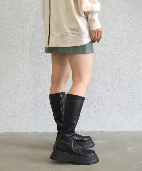 NOFALL(ノーフォール)の「トラックソールストレッチロングブーツ(ブーツ・レディース・ブラック・LL/3L/SS/S/M/L)」の16枚目の写真