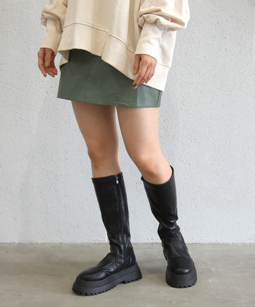 NOFALL(ノーフォール)の「トラックソールストレッチロングブーツ(ブーツ・レディース・ブラック・LL/3L/SS/S/M/L)」の14枚目の写真