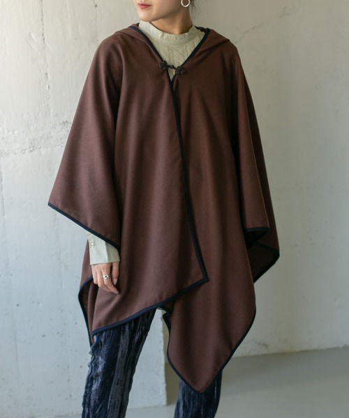 KBF（ケイビーエフ）の「チャイナボタン付きポンチョ∴（ポンチョ