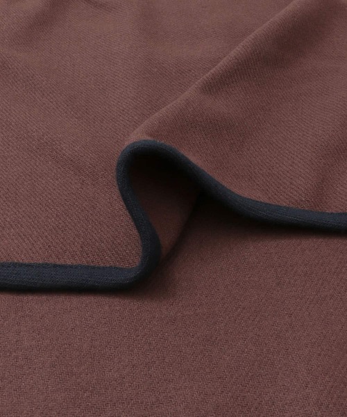 KBF(ケイビーエフ)の「チャイナボタン付きポンチョ∴(ポンチョ・レディース・ネイビー/ブラウン・ONE)」の10枚目の写真