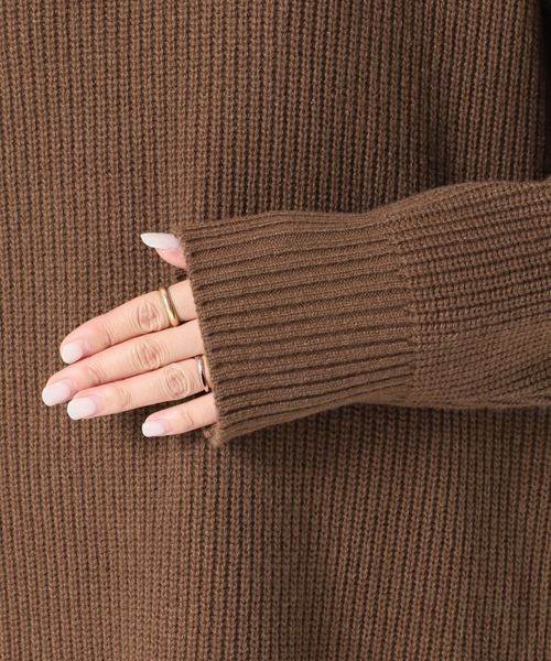 JOURNAL STANDARD（ジャーナルスタンダード）の「ウォッシャブルウールラウンドヘムハイネック◆（ニット/セーター・レディース・レッド/グリーン/グレー/ブラウン・FREE）」の11枚目の写真