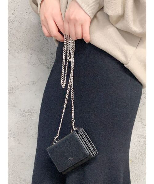 GYDA（ジェイダ）の「ショルダーストラップ付 ミニウォレット（財布・レディース・ベージュ/ブラック・FREE）」の12枚目の写真