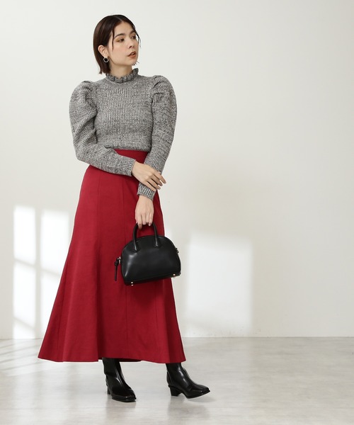 N.（N. Natural Beauty Basic）（エヌエヌナチュラルビューティーベーシック）の「◆メランジフリルネックニット（ニット/セーター・レディース・クリーム/イエロー/レッド・MEDIUM）」の11枚目の写真