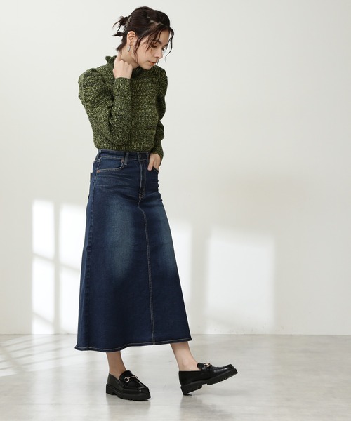 N.（N. Natural Beauty Basic）（エヌエヌナチュラルビューティーベーシック）の「◆メランジフリルネックニット（ニット/セーター・レディース・クリーム/イエロー/レッド・MEDIUM）」の6枚目の写真