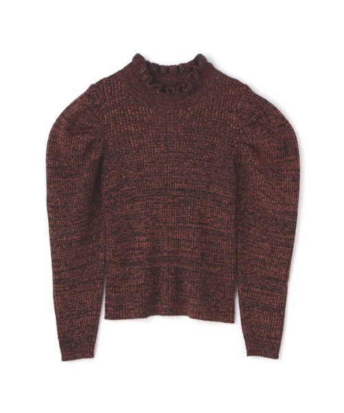 N.（N. Natural Beauty Basic）（エヌエヌナチュラルビューティーベーシック）の「◆メランジフリルネックニット（ニット/セーター・レディース・クリーム/イエロー/レッド・MEDIUM）」の18枚目の写真