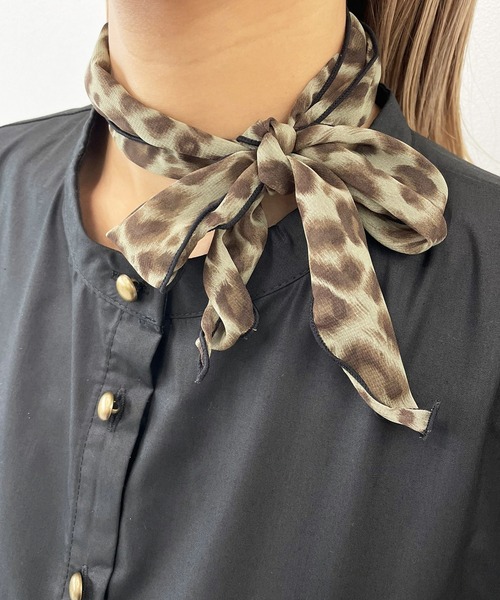 kutir(クティール)の「シアースカーフ(バンダナ/スカーフ・レディース・ブラック/グレー/オフホワイト/カーキ/アイボリー/ライトブラウン/モカ・FREE)」の7枚目の写真