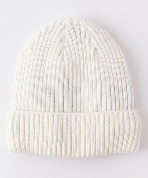 Blue Standard （ブルースタンダード）の「【BLUE STANDARD/ブルースタンダード】静電気軽減　裏フリースリブニットワッチ ビーニー（ニットキャップ/ビーニー・メンズ・ホワイト/ラベンダー/オリーブ/ネイビー/チャコールグレー/ワイン/ブラック/ライトブルー/ベージュ/ライトグレー/グリーン/オレンジ系その他・FREE）」の2枚目の写真