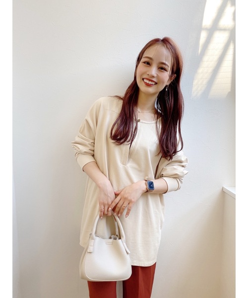 jumelle（ジュメロ）の「キーネックトップ（Tシャツ/カットソー・レディース・ブラック/ベージュ/ピンク/ミント・FREE）」の18枚目の写真