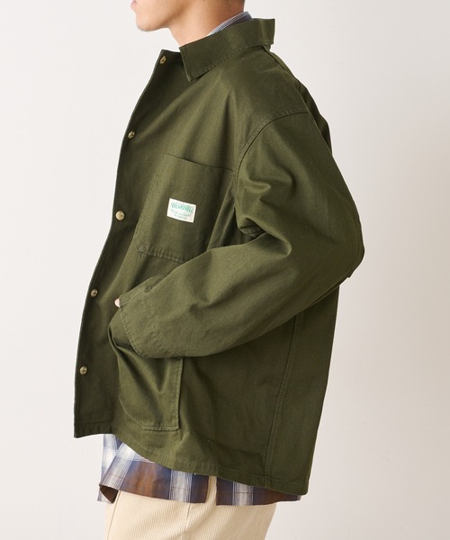 DISCOAT(ディスコート)の「【WEAR WELL】 ツイルカバーオール(カバーオール・メンズ・グリーン/ブラック・LARGE/MEDIUM)」の3枚目の写真