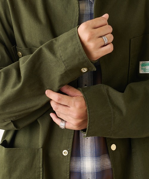 DISCOAT(ディスコート)の「【WEAR WELL】 ツイルカバーオール(カバーオール・メンズ・グリーン/ブラック・LARGE/MEDIUM)」の5枚目の写真