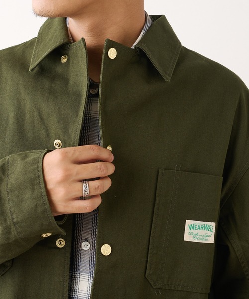 DISCOAT(ディスコート)の「【WEAR WELL】 ツイルカバーオール(カバーオール・メンズ・グリーン/ブラック・LARGE/MEDIUM)」の12枚目の写真