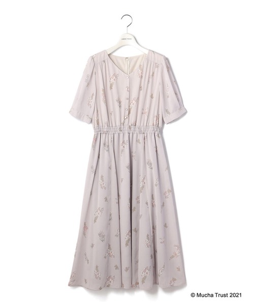 LAISSE PASSE（レッセパッセ）の「【Mucha/Rose】ミディワンピース