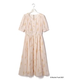 LAISSE PASSE（レッセパッセ）の「【Mucha/Rose】ミディワンピース 