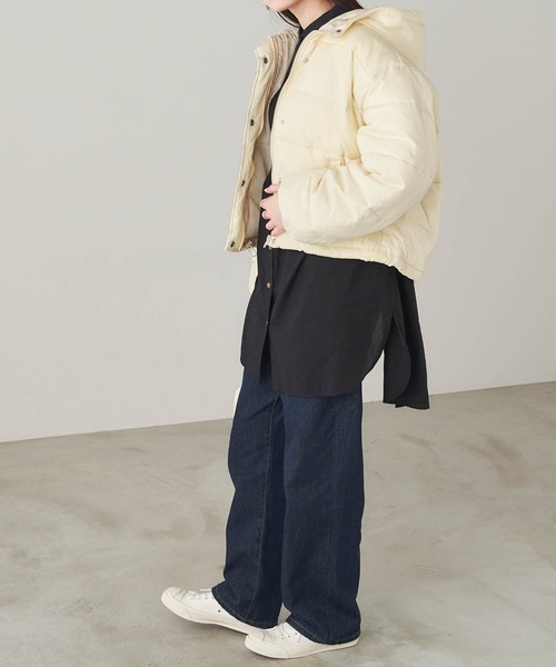 Chaco closet（チャコ クローゼット）の「中綿 オーバーサイズ ショートパファーブルゾン（ダウンジャケット/コート・レディース・ベージュ/キナリ・FREE）」の7枚目の写真