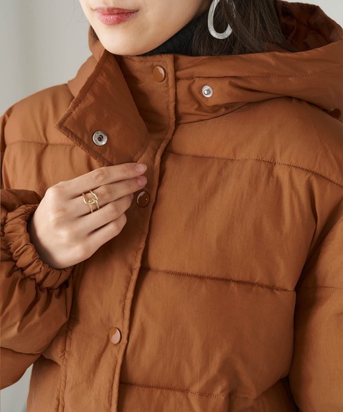 Chaco closet（チャコ クローゼット）の「中綿 オーバーサイズ ショートパファーブルゾン（ダウンジャケット/コート・レディース・ベージュ/キナリ・FREE）」の17枚目の写真