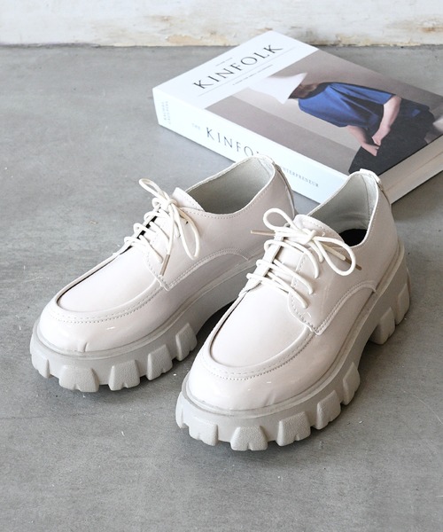 NOFALL(ノーフォール)の「トラックソールレースアップマニッシュ(ドレスシューズ・レディース・ブラック/ホワイト/ブラック系その他・LL/S/M/L)」の2枚目の写真