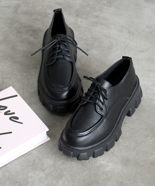 NOFALL(ノーフォール)の「トラックソールレースアップマニッシュ(ドレスシューズ・レディース・ブラック/ホワイト/ブラック系その他・LL/S/M/L)」の4枚目の写真