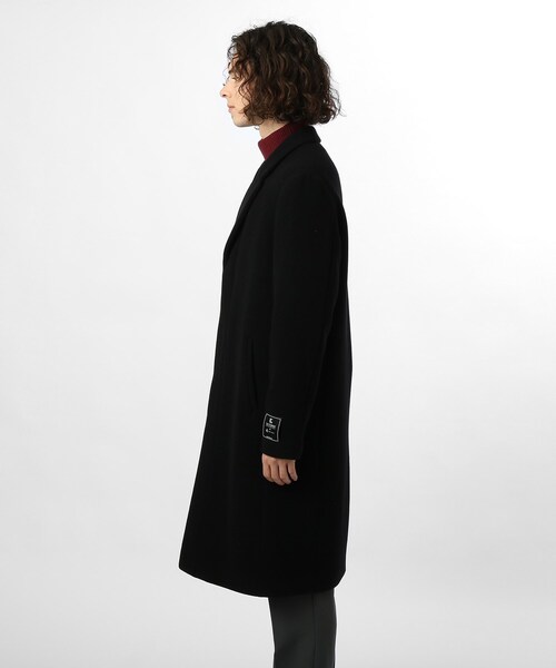 tk.TAKEO KIKUCHI(ティーケータケオキクチ)の「◆【S~3L】LATORRE メルトンチェスターコート(チェスターコート・メンズ・ブラック/ライトベージュ・01/02/03/04/05)」の4枚目の写真