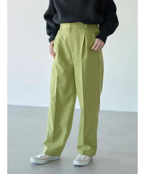 earth music&ecology(アースミュージックアンドエコロジー)の「ワイドストレートパンツ *(スラックス・レディース・ライトグレー/その他9/イエロー・M/L)」の5枚目の写真