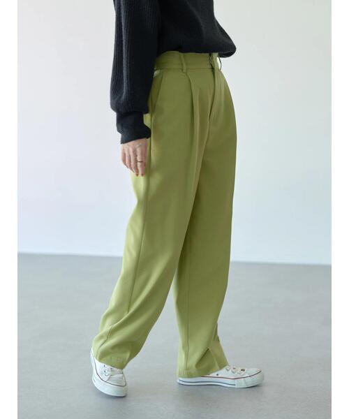 earth music&ecology(アースミュージックアンドエコロジー)の「ワイドストレートパンツ *(スラックス・レディース・ライトグレー/その他9/イエロー・M/L)」の14枚目の写真