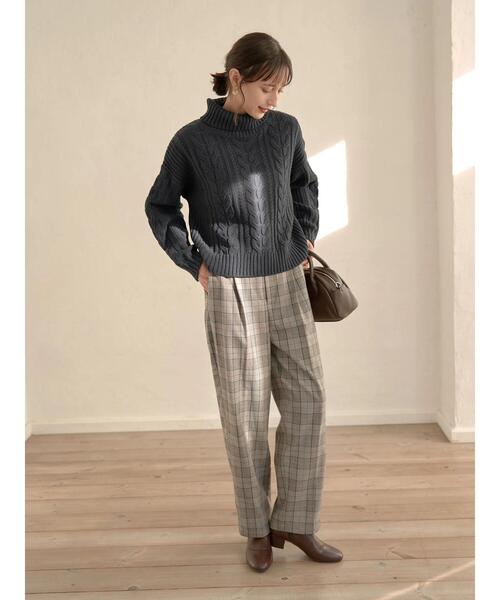 earth music&ecology(アースミュージックアンドエコロジー)の「ワイドストレートパンツ *(スラックス・レディース・ライトグレー/その他9/イエロー・M/L)」の18枚目の写真