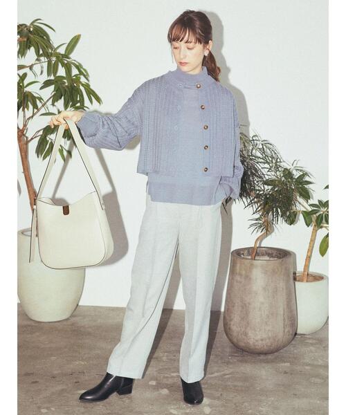 earth music&ecology(アースミュージックアンドエコロジー)の「ワイドストレートパンツ *(スラックス・レディース・ライトグレー/その他9/イエロー・M/L)」の20枚目の写真