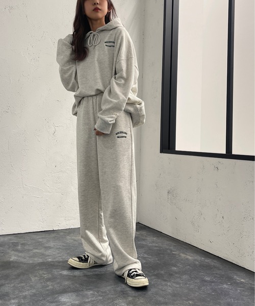 apres jour mignon(アプレジュールミニョン)の「刺繍ロゴ入りスウェットパンツ【SETUP可能】【ZOZOTOWN限定アイテム】(スウェットパンツ・レディース・ナチュラル/ダークグリーン/ブラック/パープル・SMALL/X-LARGE/MEDIUM)」の17枚目の写真