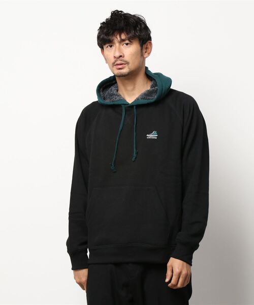 CONVERSE(コンバース)の「【CONVERSE】裏ボアパーカー(パーカー・メンズ・ブラック/ベージュ・M/L/XL)」の6枚目の写真