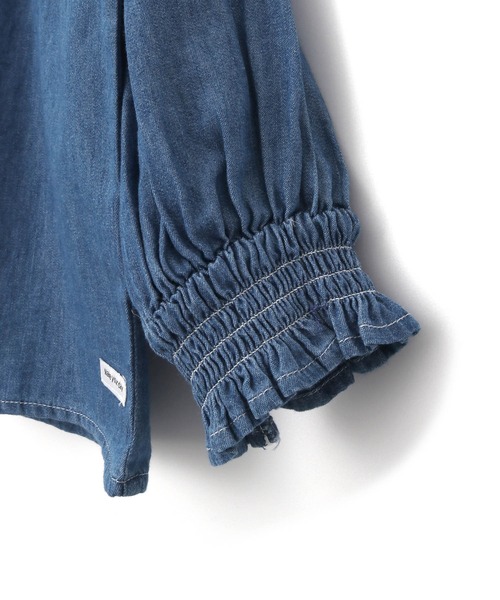 MAKE YOUR DAY(メイクユアデイ)の「フリルブラウス■150.160cm(シャツ/ブラウス・キッズ・ブラック/オフホワイト/ブルー/ストライプ・150/160)」の17枚目の写真