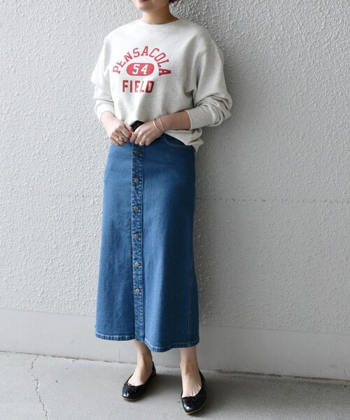 SHIPS any（シップス エニィ）の「【WEB限定/SHIPS any別注】THE KNiTS: 復刻 カレッジ スウェット（スウェット・レディース・グレー/ナチュラル/コーラルピンク・ONE SIZE）」の20枚目の写真