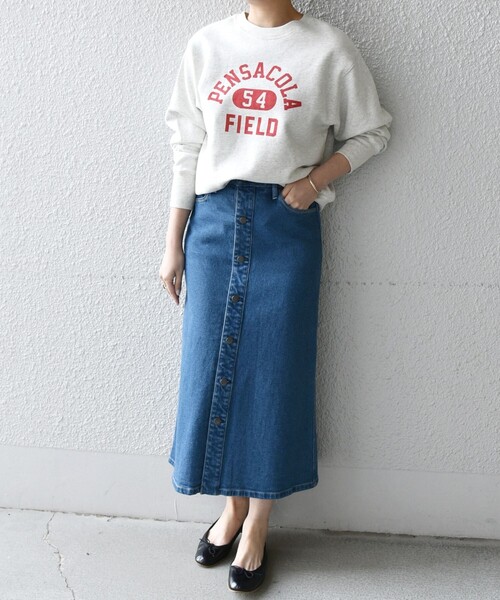 SHIPS any（シップス エニィ）の「【WEB限定/SHIPS any別注】THE KNiTS: 復刻 カレッジ スウェット（スウェット・レディース・グレー/ナチュラル/コーラルピンク・ONE SIZE）」の8枚目の写真