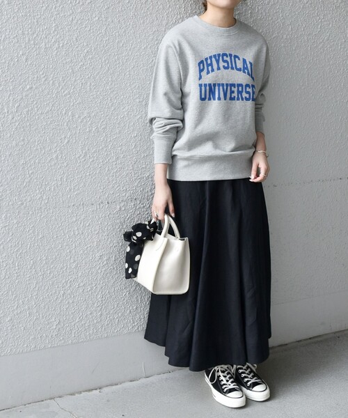 SHIPS any（シップス エニィ）の「【WEB限定/SHIPS any別注】THE KNiTS: 復刻 カレッジ スウェット（スウェット・レディース・グレー/ナチュラル/コーラルピンク・ONE SIZE）」の18枚目の写真