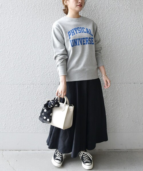 SHIPS any（シップス エニィ）の「【WEB限定/SHIPS any別注】THE KNiTS: 復刻 カレッジ スウェット（スウェット・レディース・グレー/ナチュラル/コーラルピンク・ONE SIZE）」の12枚目の写真