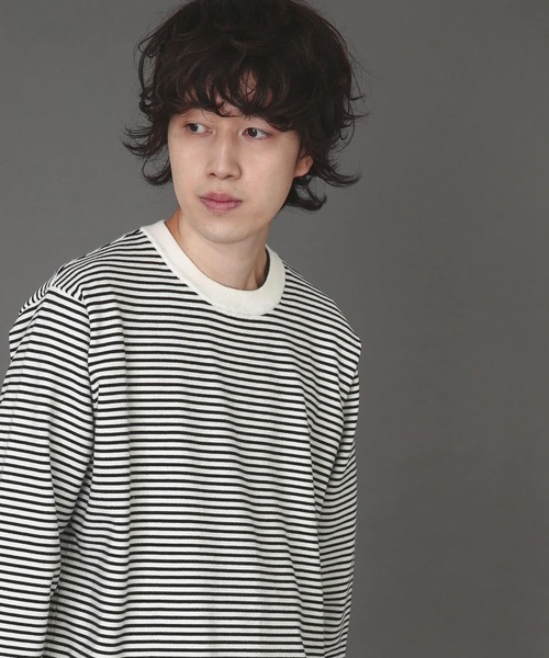 SENSE OF PLACE by URBAN RESEARCH（センスオブプレイスバイアーバンリサーチ）の「ボーダーストレッチクルーネックセーター（ニット/セーター・メンズ・ブラック/ネイビー/ブルー系その他・MEDIUM/LARGE）」の8枚目の写真