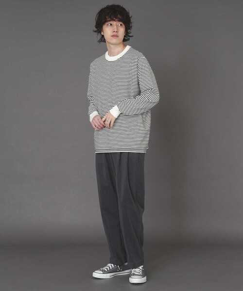 SENSE OF PLACE by URBAN RESEARCH（センスオブプレイスバイアーバンリサーチ）の「ボーダーストレッチクルーネックセーター（ニット/セーター・メンズ・ブラック/ネイビー/ブルー系その他・MEDIUM/LARGE）」の11枚目の写真