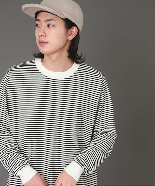 SENSE OF PLACE by URBAN RESEARCH（センスオブプレイスバイアーバンリサーチ）の「ボーダーストレッチクルーネックセーター（ニット/セーター・メンズ・ブラック/ネイビー/ブルー系その他・MEDIUM/LARGE）」の12枚目の写真