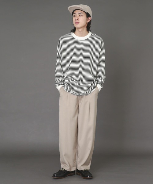 SENSE OF PLACE by URBAN RESEARCH（センスオブプレイスバイアーバンリサーチ）の「ボーダーストレッチクルーネックセーター（ニット/セーター・メンズ・ブラック/ネイビー/ブルー系その他・MEDIUM/LARGE）」の15枚目の写真