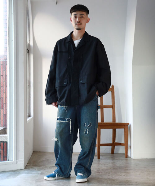 BEAMS(ビームス)の「BEAMS / タイプ F1 ジャケット(ミリタリージャケット・メンズ・ブラック/オリーブ・S/M/L/XL)」の4枚目の写真