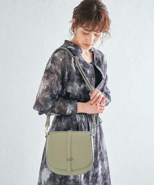 coen（コーエン）の「フェイクレザーラウンドショルダーバッグ（ショルダーバッグ・レディース・ブラック/ブラウン/オリーブ・FREE）」の5枚目の写真