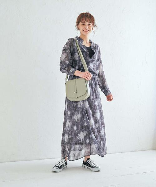 coen（コーエン）の「フェイクレザーラウンドショルダーバッグ（ショルダーバッグ・レディース・ブラック/ブラウン/オリーブ・FREE）」の6枚目の写真