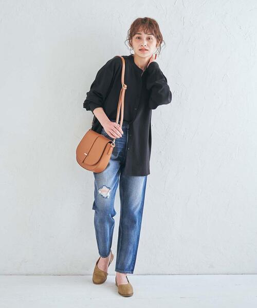 coen（コーエン）の「フェイクレザーラウンドショルダーバッグ（ショルダーバッグ・レディース・ブラック/ブラウン/オリーブ・FREE）」の9枚目の写真