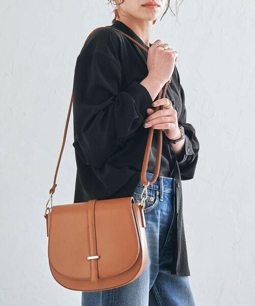 coen（コーエン）の「フェイクレザーラウンドショルダーバッグ（ショルダーバッグ・レディース・ブラック/ブラウン/オリーブ・FREE）」の10枚目の写真