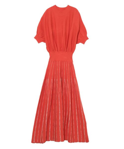 LAGUNAMOON（ラグナムーン）の「ミックスカラーパターンニットワンピース（ワンピース・レディース・ライトグレー/オレンジ/クリーム・SMALL/MEDIUM）」の14枚目の写真