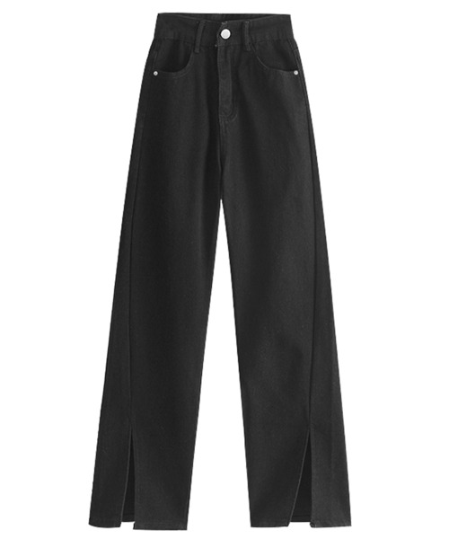 LUGG NAGG(ラグナグ)の「スリット入り ハイウエスト ストレート スキニー フレアパンツ レディース(その他パンツ・レディース・ブラック・SMALL/X-LARGE/LARGE/MEDIUM)」の5枚目の写真