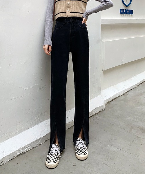 LUGG NAGG(ラグナグ)の「スリット入り ハイウエスト ストレート スキニー フレアパンツ レディース(その他パンツ・レディース・ブラック・SMALL/X-LARGE/LARGE/MEDIUM)」の18枚目の写真