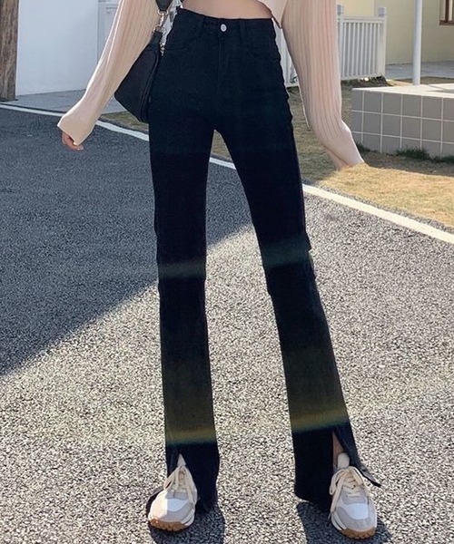 LUGG NAGG(ラグナグ)の「スリット入り ハイウエスト ストレート スキニー フレアパンツ レディース(その他パンツ・レディース・ブラック・SMALL/X-LARGE/LARGE/MEDIUM)」の19枚目の写真