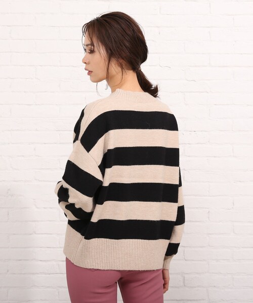 SHOO・LA・RUE（シューラルー）の「◆もちもちボーダーニット（ニット/セーター・レディース・ベージュ系その他2/ブラック系2/ブルー系7/ライトイエロー系3・00）」の5枚目の写真