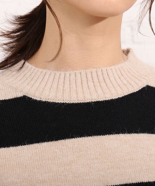 SHOO・LA・RUE（シューラルー）の「◆もちもちボーダーニット（ニット/セーター・レディース・ベージュ系その他2/ブラック系2/ブルー系7/ライトイエロー系3・00）」の17枚目の写真